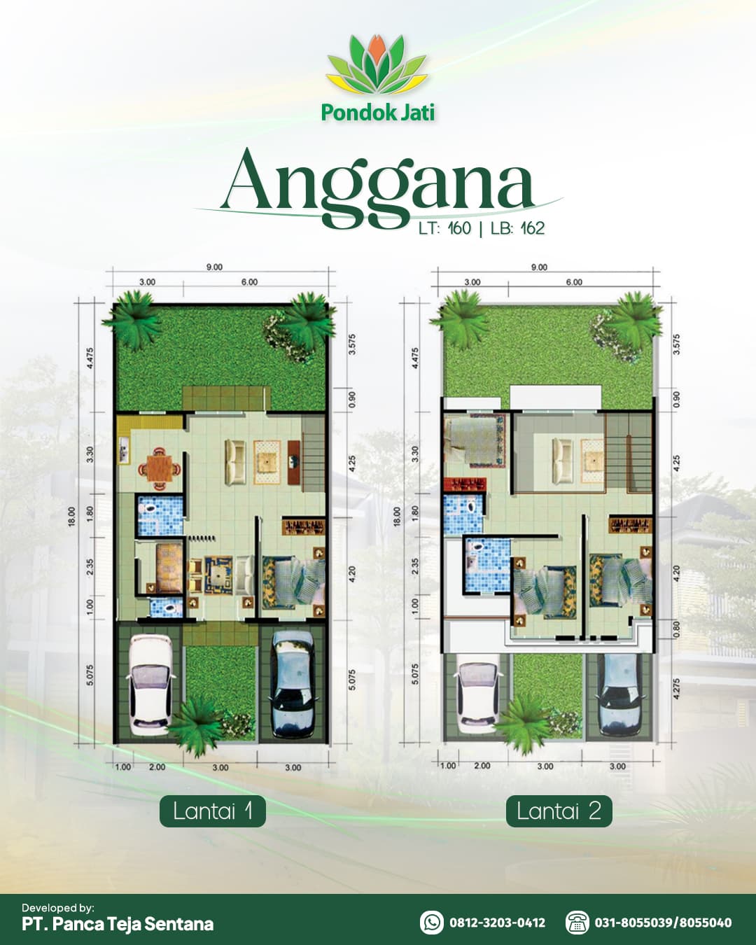 Floor plan of Anggana model house